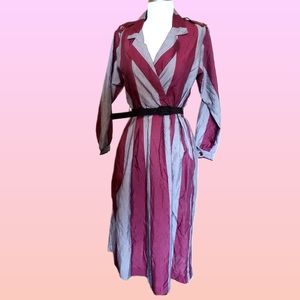 1980's does 1950's vintage faux wrap shirt dress